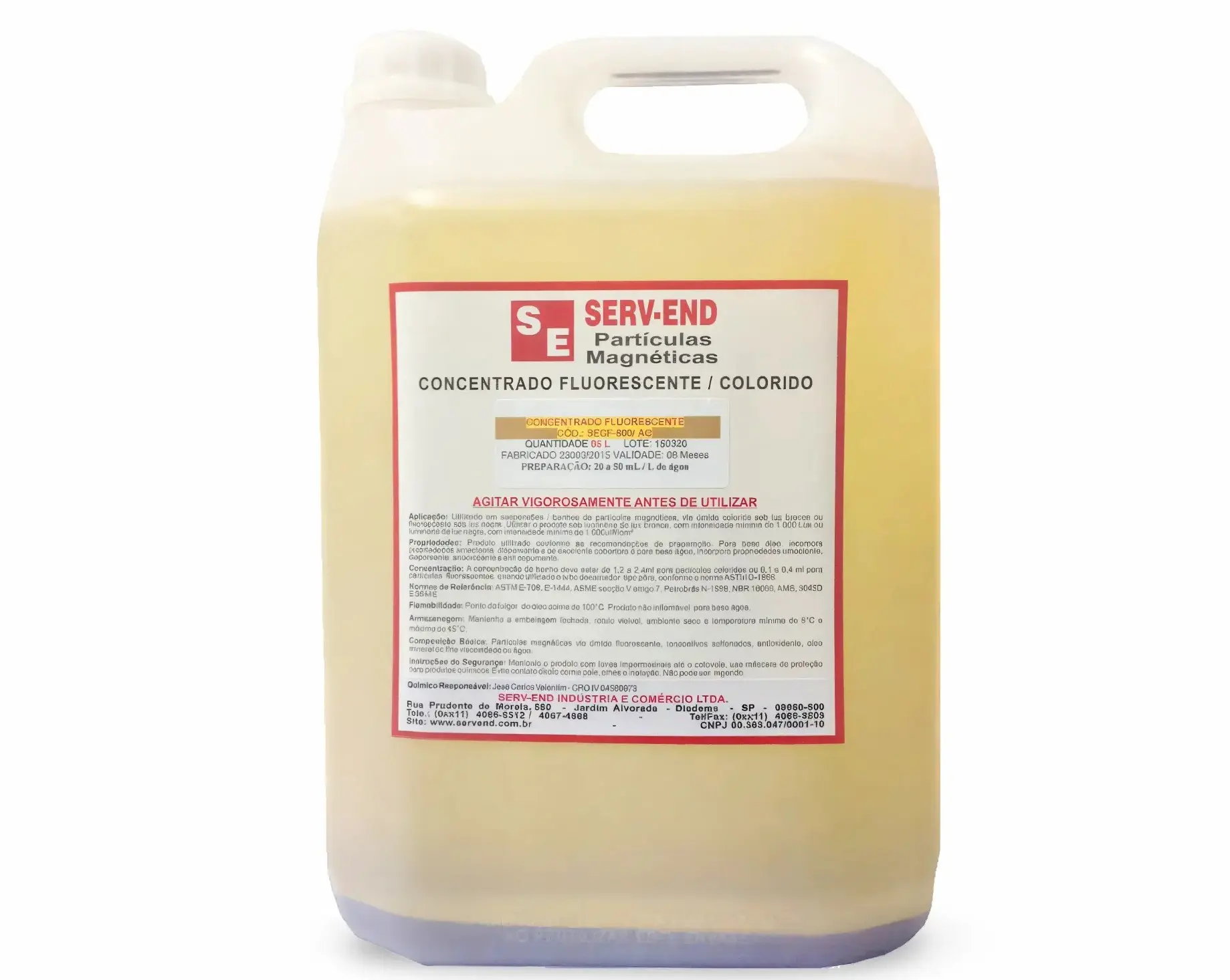 Concentrado de PM Fluorescente sob UVA