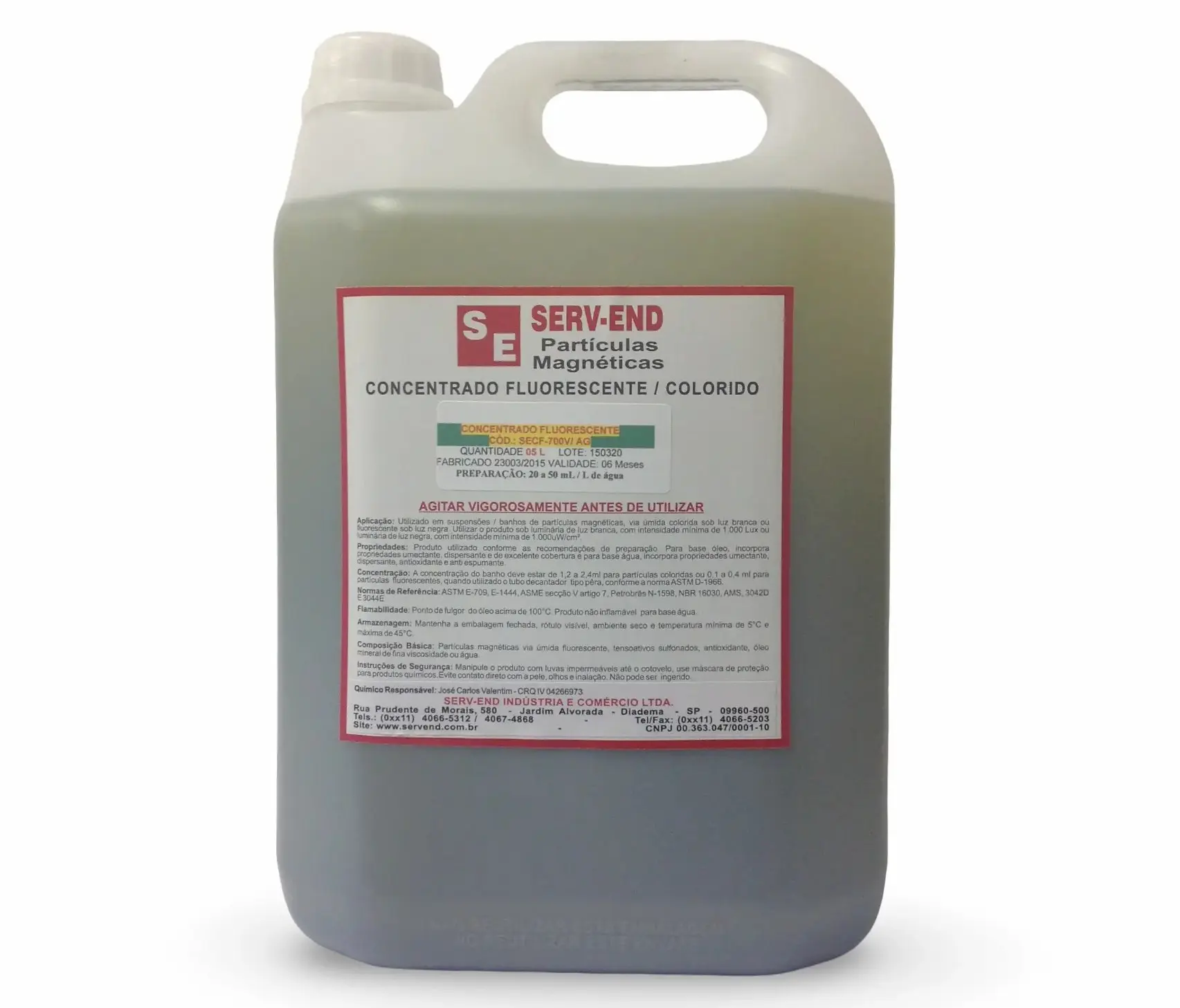 Concentrado de PM Fluorescente sob UVA